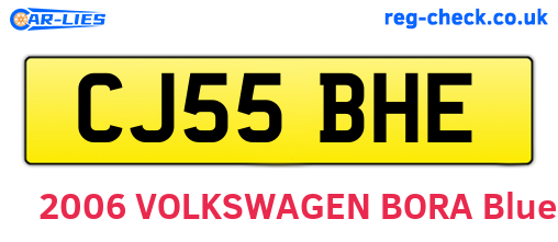 CJ55BHE are the vehicle registration plates.