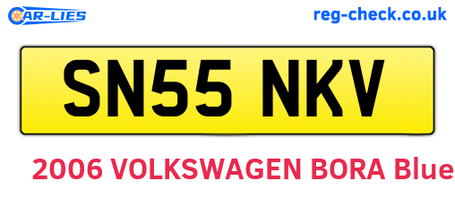 SN55NKV are the vehicle registration plates.