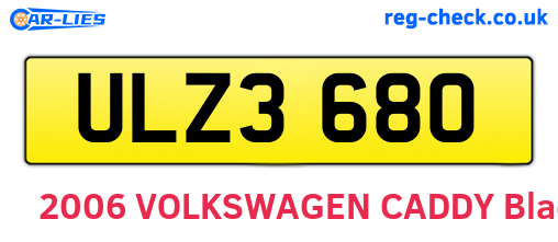 ULZ3680 are the vehicle registration plates.