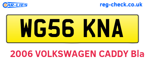 WG56KNA are the vehicle registration plates.