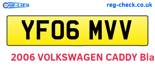 YF06MVV are the vehicle registration plates.