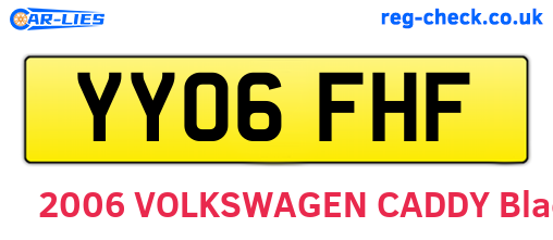 YY06FHF are the vehicle registration plates.