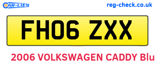 FH06ZXX are the vehicle registration plates.