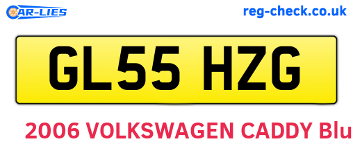GL55HZG are the vehicle registration plates.
