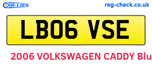 LB06VSE are the vehicle registration plates.
