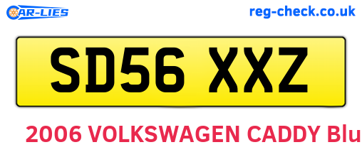 SD56XXZ are the vehicle registration plates.