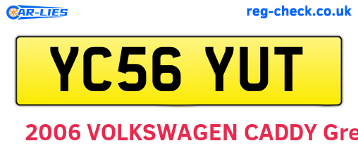 YC56YUT are the vehicle registration plates.
