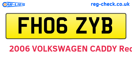 FH06ZYB are the vehicle registration plates.