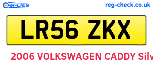 LR56ZKX are the vehicle registration plates.