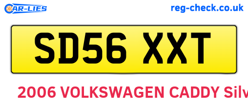 SD56XXT are the vehicle registration plates.