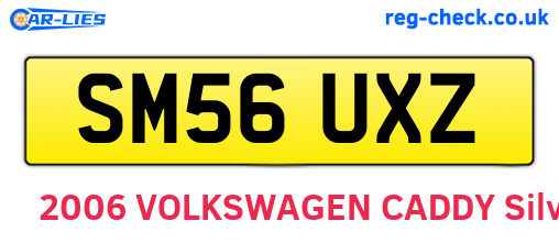 SM56UXZ are the vehicle registration plates.