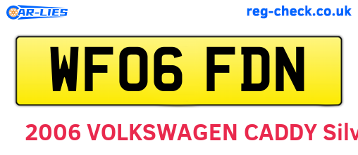 WF06FDN are the vehicle registration plates.