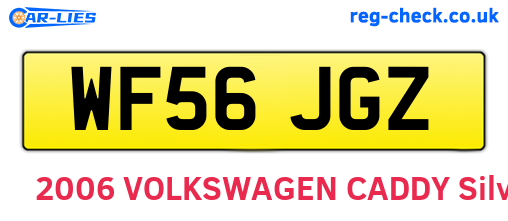 WF56JGZ are the vehicle registration plates.