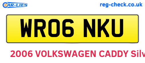 WR06NKU are the vehicle registration plates.
