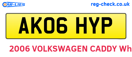 AK06HYP are the vehicle registration plates.