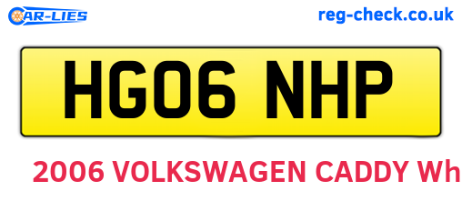 HG06NHP are the vehicle registration plates.