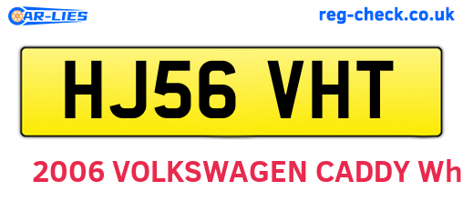 HJ56VHT are the vehicle registration plates.