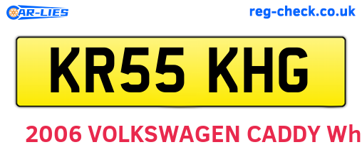 KR55KHG are the vehicle registration plates.