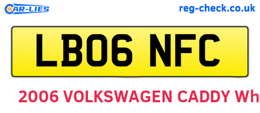 LB06NFC are the vehicle registration plates.