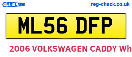 ML56DFP are the vehicle registration plates.