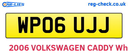 WP06UJJ are the vehicle registration plates.
