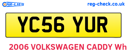 YC56YUR are the vehicle registration plates.