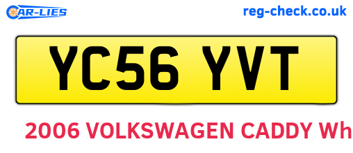 YC56YVT are the vehicle registration plates.