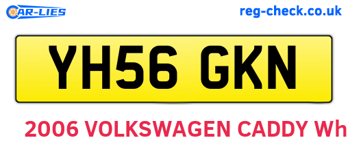 YH56GKN are the vehicle registration plates.