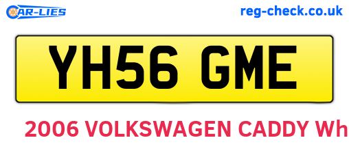 YH56GME are the vehicle registration plates.