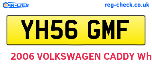 YH56GMF are the vehicle registration plates.