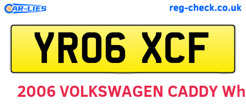 YR06XCF are the vehicle registration plates.