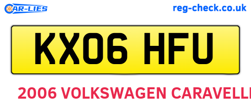 KX06HFU are the vehicle registration plates.