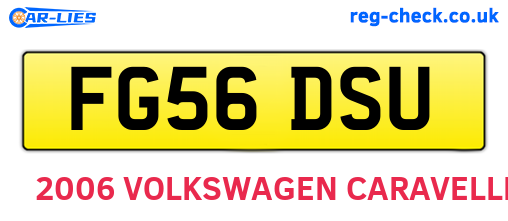 FG56DSU are the vehicle registration plates.
