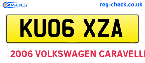 KU06XZA are the vehicle registration plates.