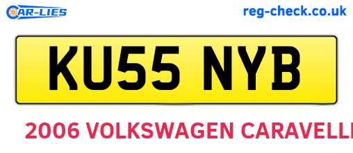 KU55NYB are the vehicle registration plates.