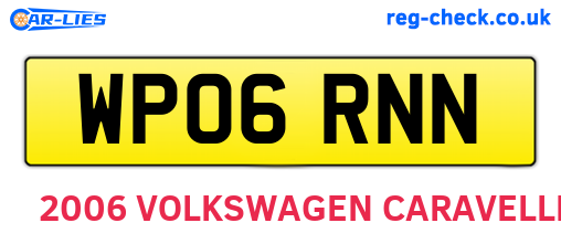 WP06RNN are the vehicle registration plates.