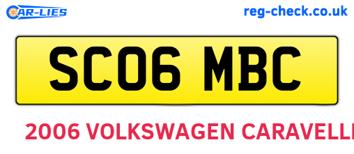 SC06MBC are the vehicle registration plates.
