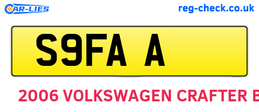 S9FAA are the vehicle registration plates.