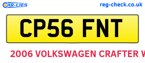 CP56FNT are the vehicle registration plates.