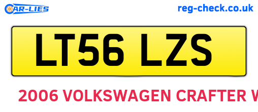 LT56LZS are the vehicle registration plates.