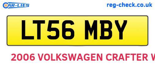LT56MBY are the vehicle registration plates.