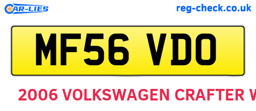 MF56VDO are the vehicle registration plates.