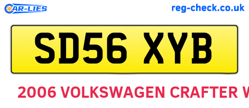 SD56XYB are the vehicle registration plates.