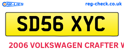 SD56XYC are the vehicle registration plates.