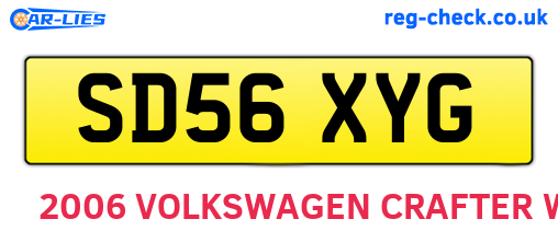 SD56XYG are the vehicle registration plates.