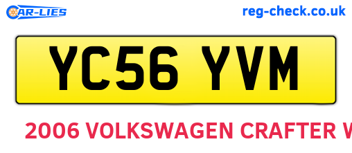 YC56YVM are the vehicle registration plates.