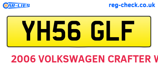 YH56GLF are the vehicle registration plates.