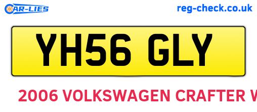 YH56GLY are the vehicle registration plates.