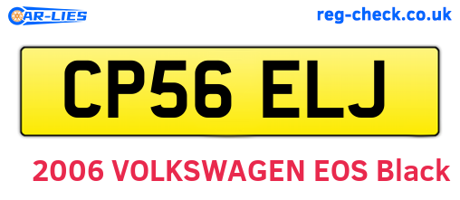 CP56ELJ are the vehicle registration plates.