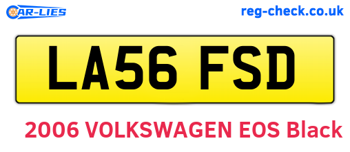 LA56FSD are the vehicle registration plates.